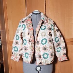 Universal Thread Multicolor Starburst Quilted Jacket